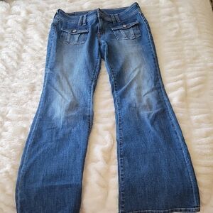 Aeropostale Blue Flare Wide Leg Jeans